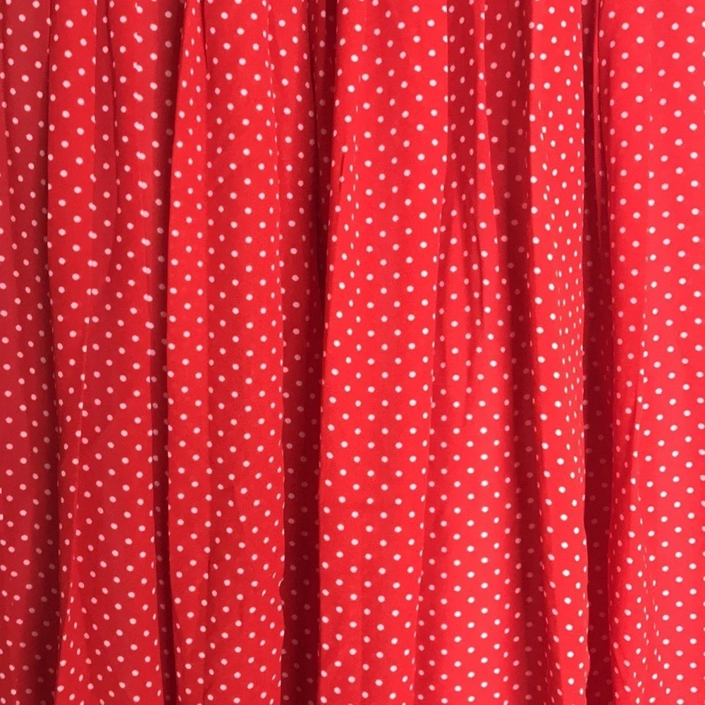 JH Collectibles Women's‎ Pleated A-Line Skirt Red Polka Dot Size 4